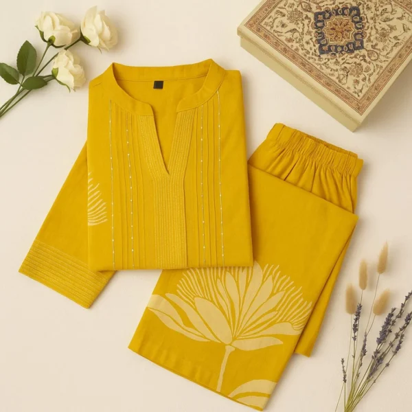 Cotton Co-ord Set – Soft & Stylish Everyday Elegance” - Image 3