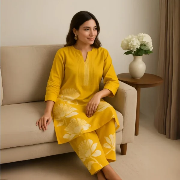 Cotton Co-ord Set – Soft & Stylish Everyday Elegance” - Image 5