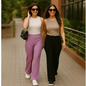 Everyday Luxe Flared Pants – Pink & Black Variants