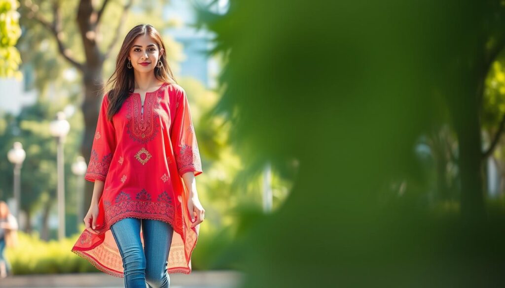 casual kurti styling