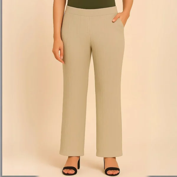 Women’s Ribbed Straight Fit Pant – Office & Everyday Comfort Wear - Image 7