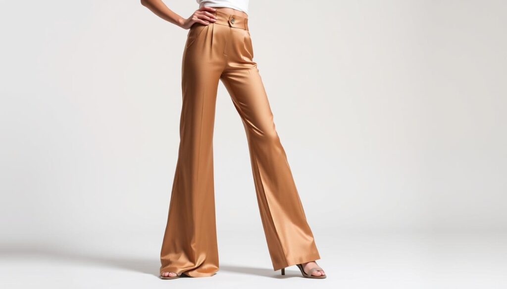 high-waisted flared pants